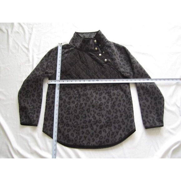 Women's J Crew Leopard Sherpa Pattern Pullover Sz S (WS57) - Picture 3 of 8